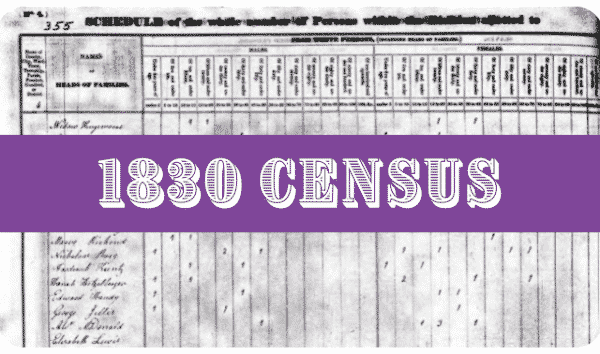 1830 Census Records 1830 Census Records