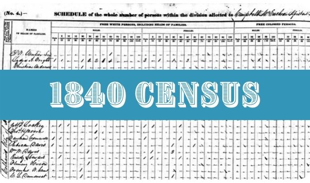 1840 Census Records 1840 Census Records